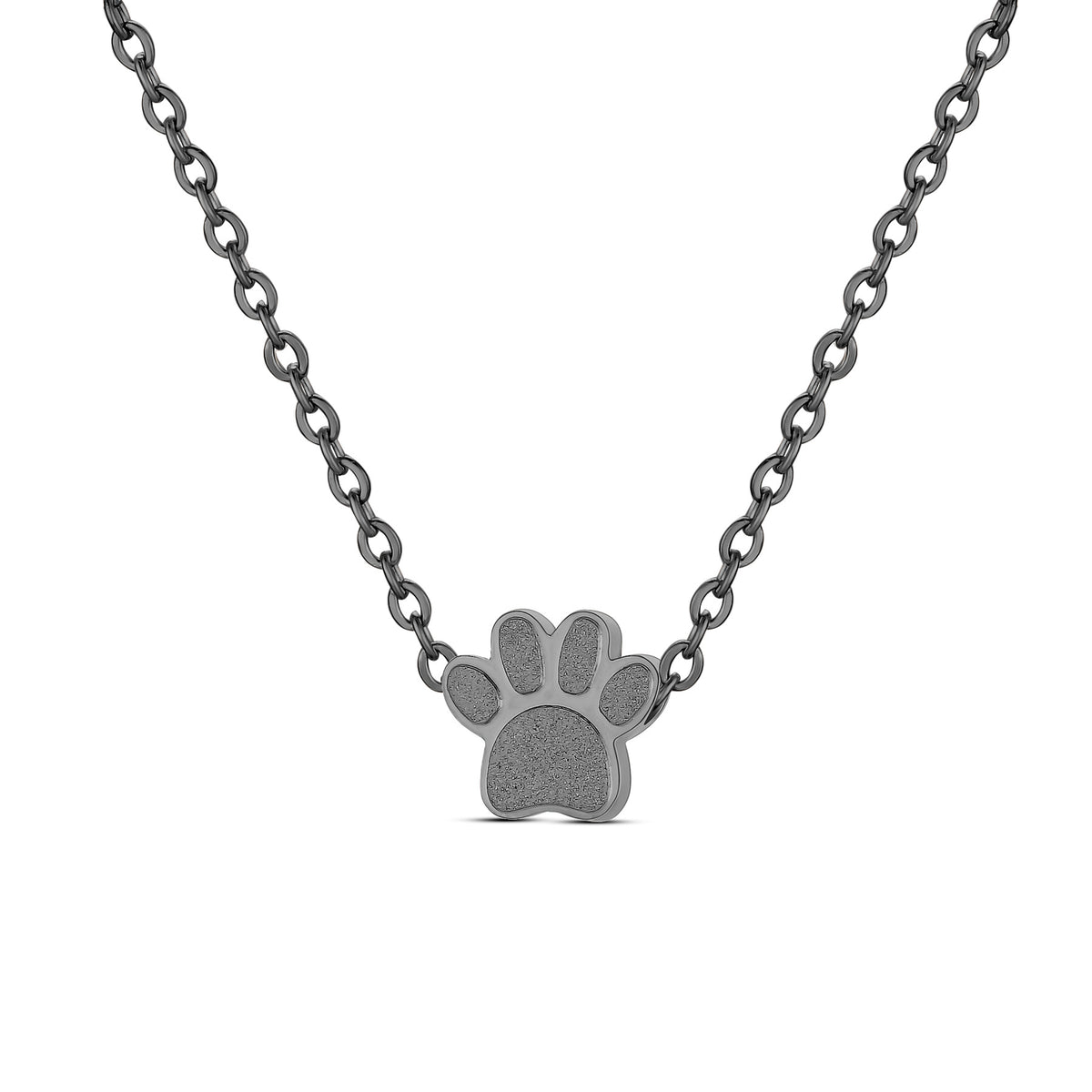Collier pendentif parfum patte d'animal en acier inoxydable