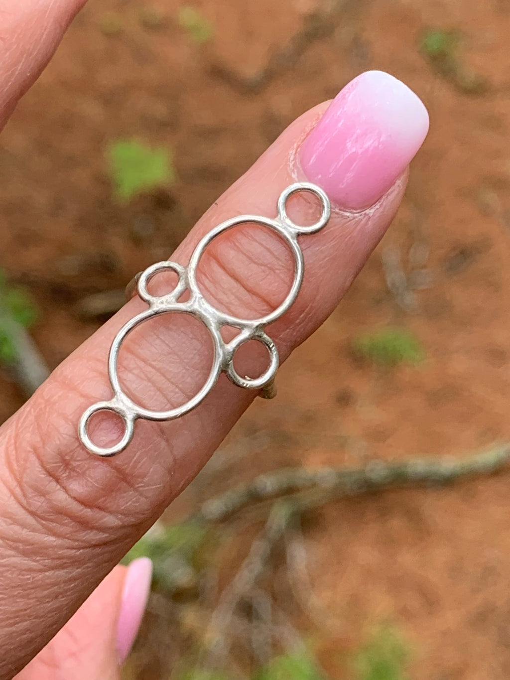 Bague Circa à cercles ouverts, argent sterling ou or 18 carats
