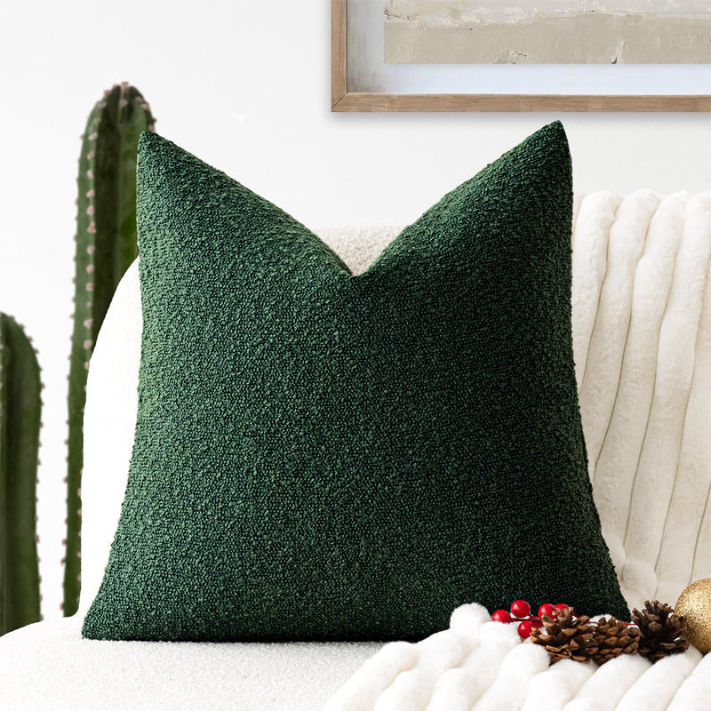 Housse de coussin en bouclette texturée