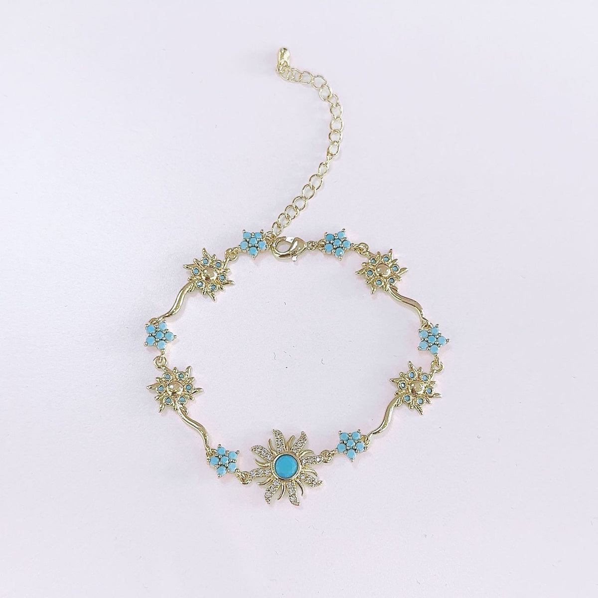 Bracelet tournesol en zircon pour femme