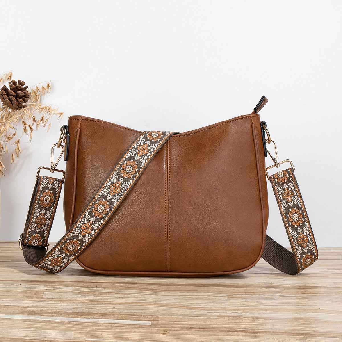 Sac bandoulière simple pour femme, similicuir