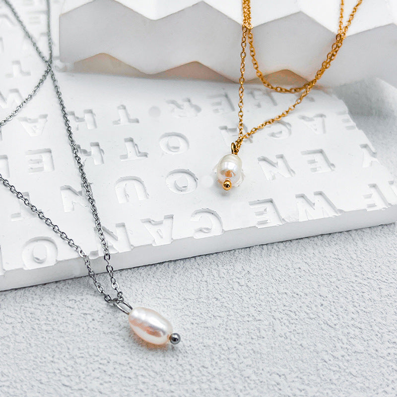 Double Layer Freshwater Pearl Necklace for Women