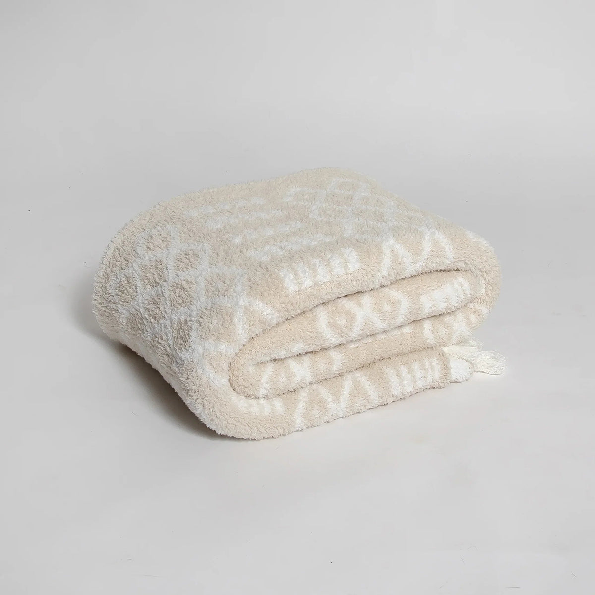 Couverture à franges Birch & Marshmallow, grand format