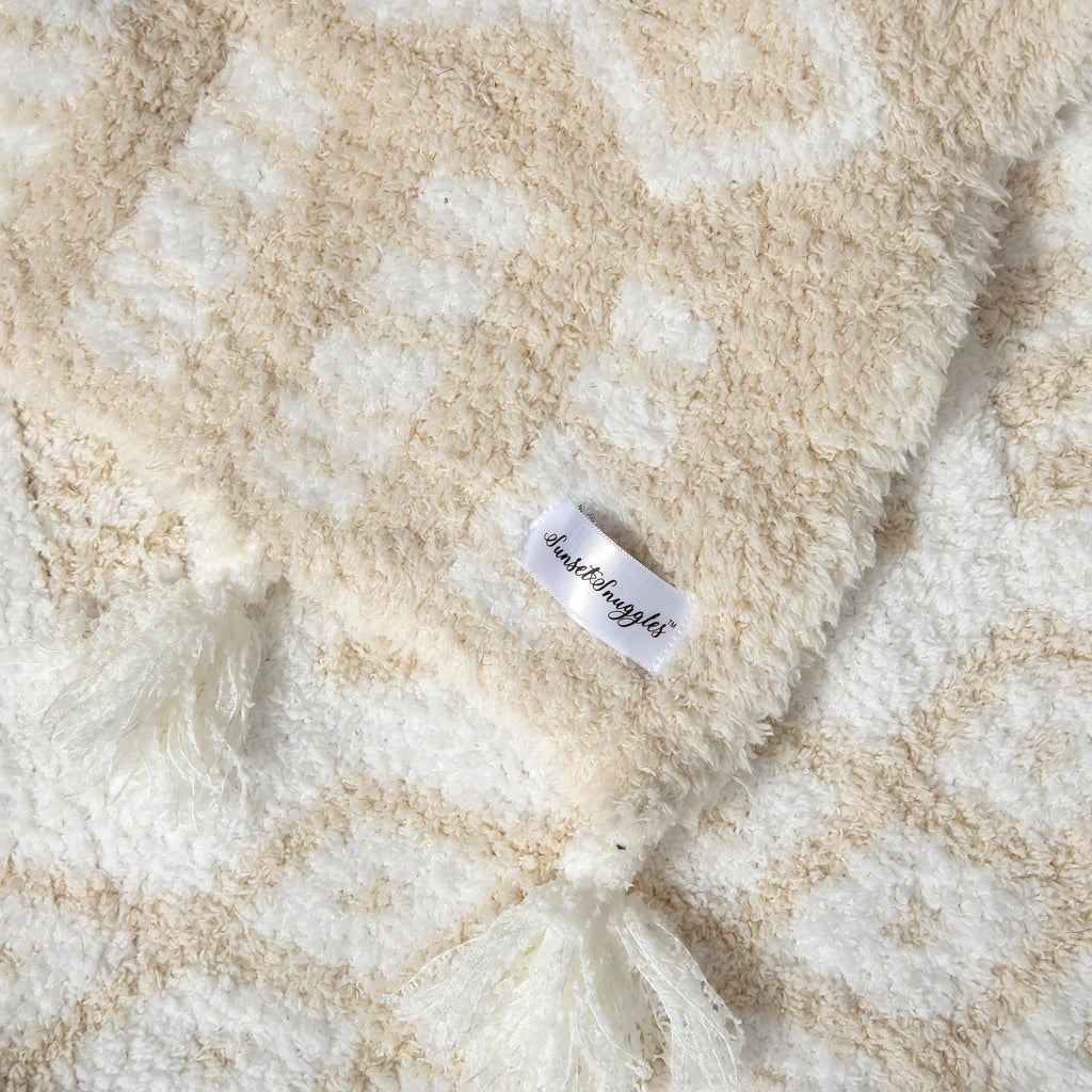 Couverture à franges Birch & Marshmallow, grand format