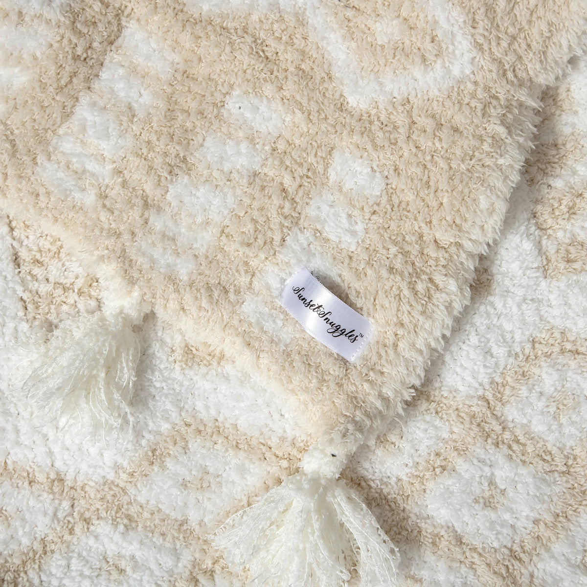 Couverture à franges Birch & Marshmallow, grand format