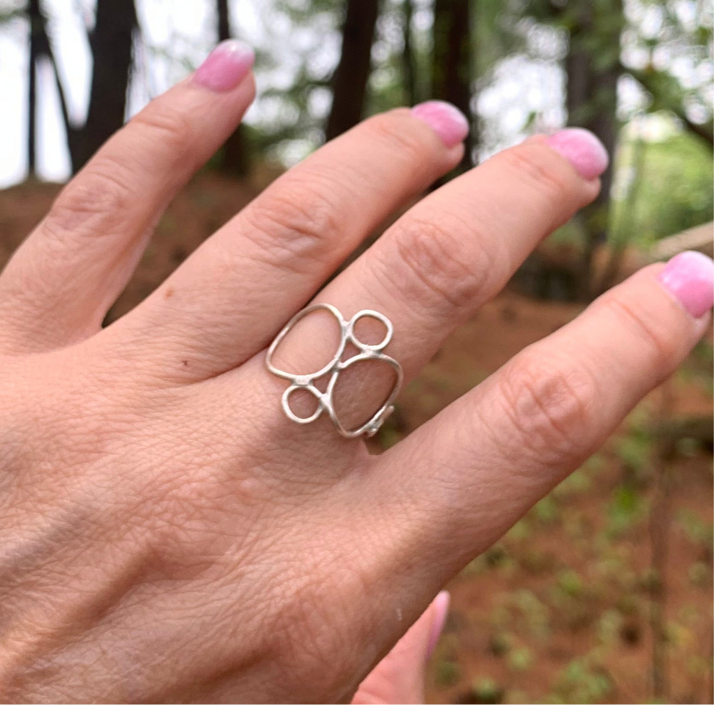 Bague Orbit, argent sterling ou or jaune 18 carats