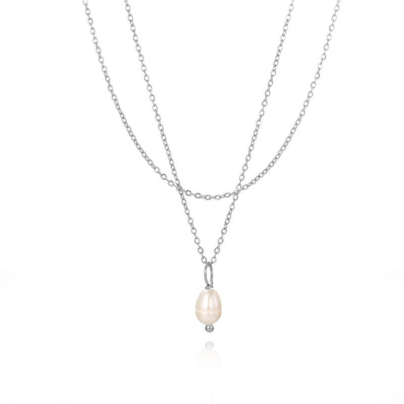 Double Layer Freshwater Pearl Necklace for Women