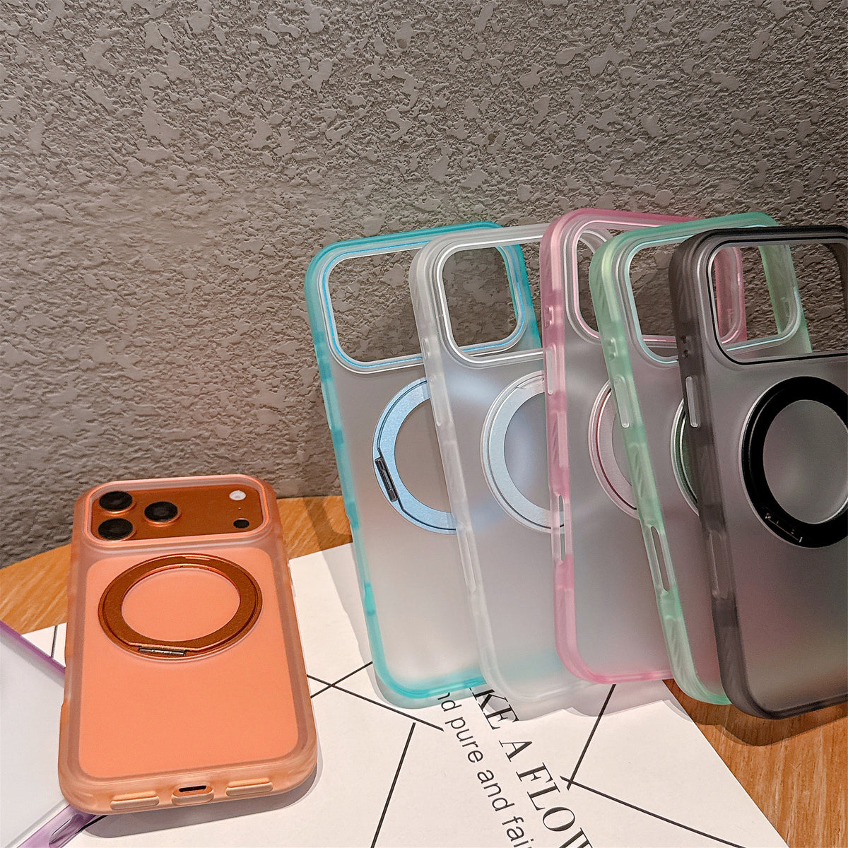 Coque de téléphone aimantée sablée pour iPhone