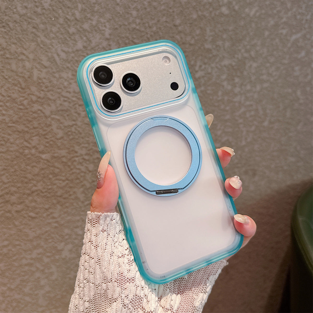 Coque de téléphone aimantée sablée pour iPhone