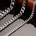 Stainless Steel Cuban Chain Necklace Bracelet for Men