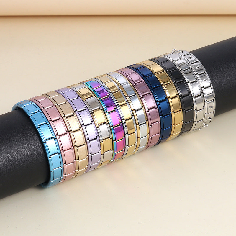 Bracelet modulaire élastique à assembler soi-même