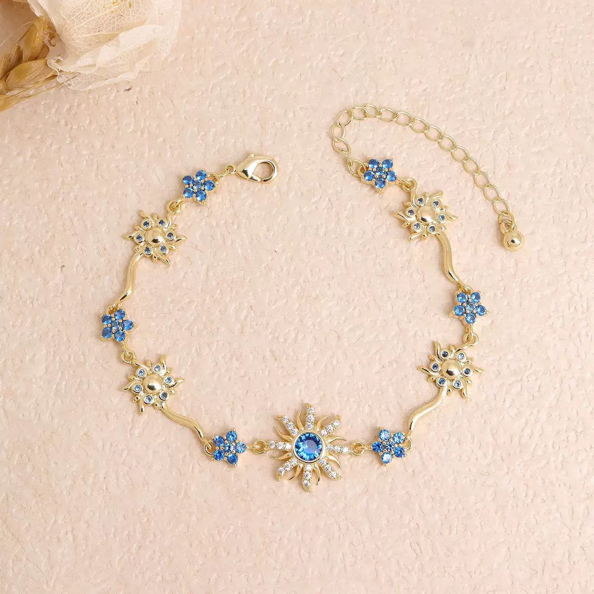 Bracelet tournesol en zircon pour femme