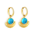 Puces demi-cercle turquoise Horizon