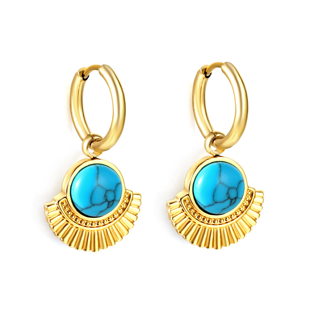 Puces demi-cercle turquoise Horizon