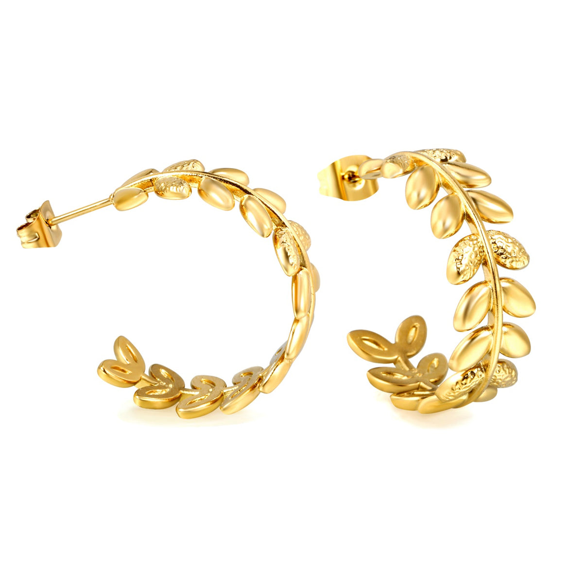 Boucles d'oreilles feuille Leaf Embrace