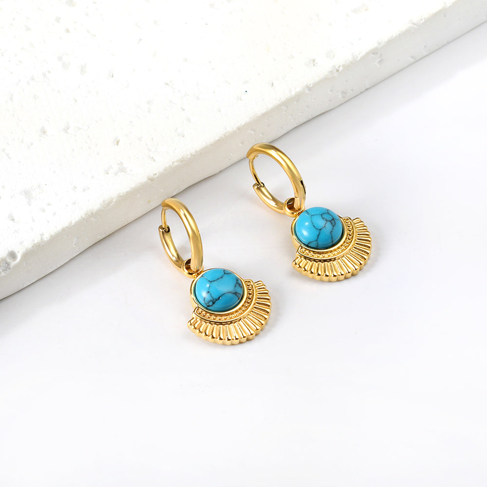 Puces demi-cercle turquoise Horizon