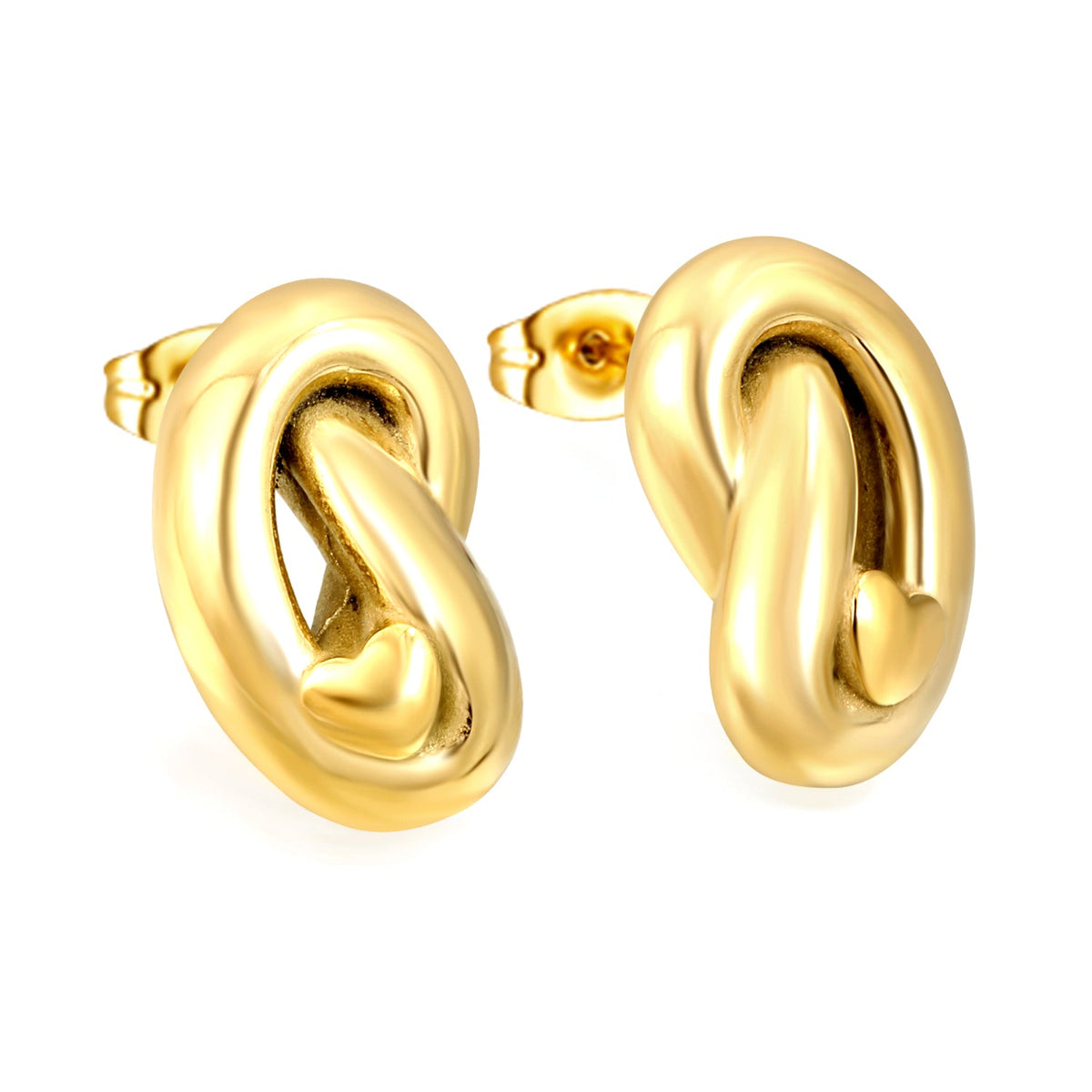 Boucles d'oreilles nœud Knot & Shine