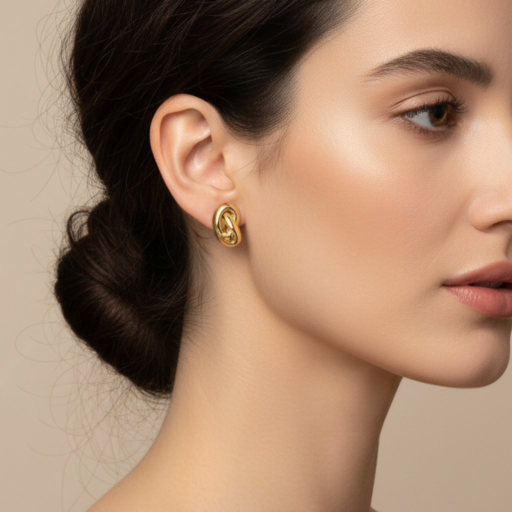 Boucles d'oreilles nœud Knot & Shine