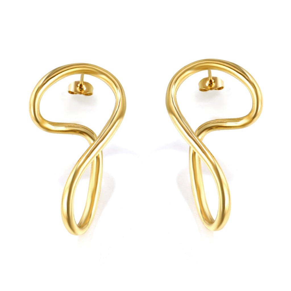 Boucles d'oreilles créoles courbées chics