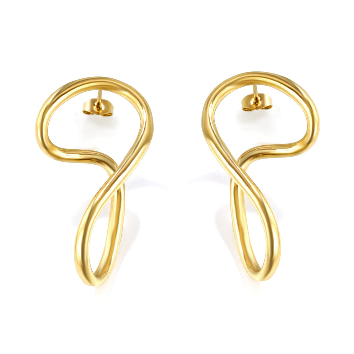 Boucles d'oreilles créoles courbées chics