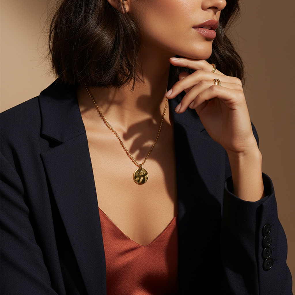 Collier pendentif cercle personnalisable