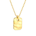 Collier pendentif pièce carrée intemporel