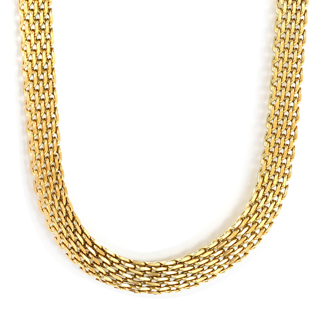 Collier chaîne tressée à breloque