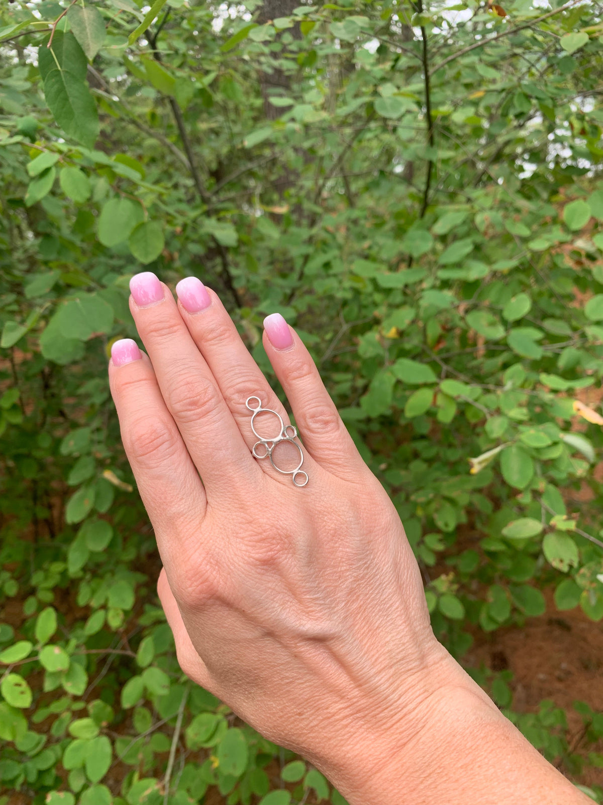 Bague Circa à cercles ouverts, argent sterling ou or 18 carats