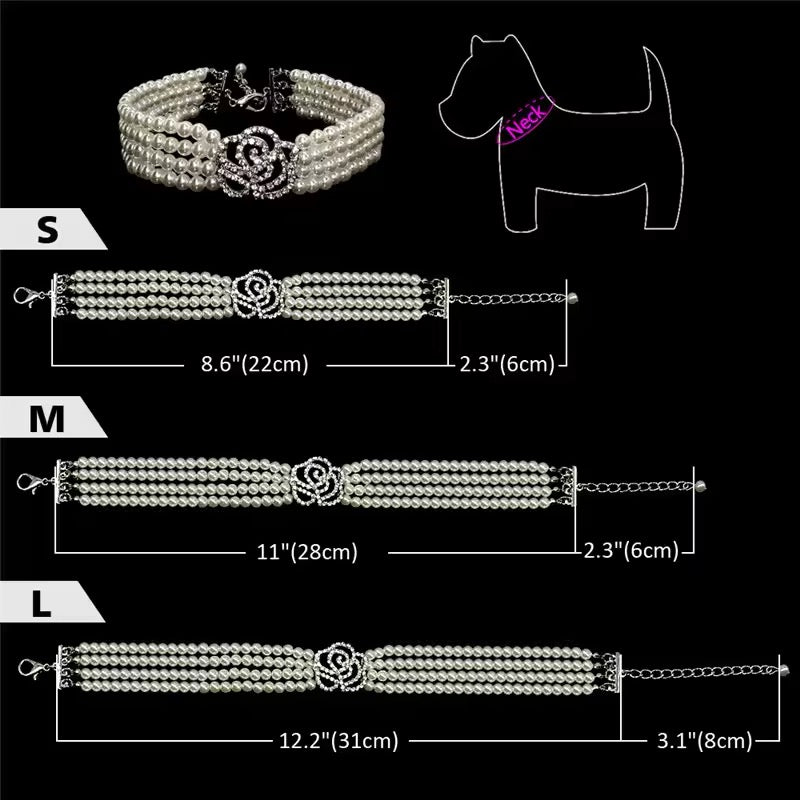 Collier décoratif Coco Pearl pour chien