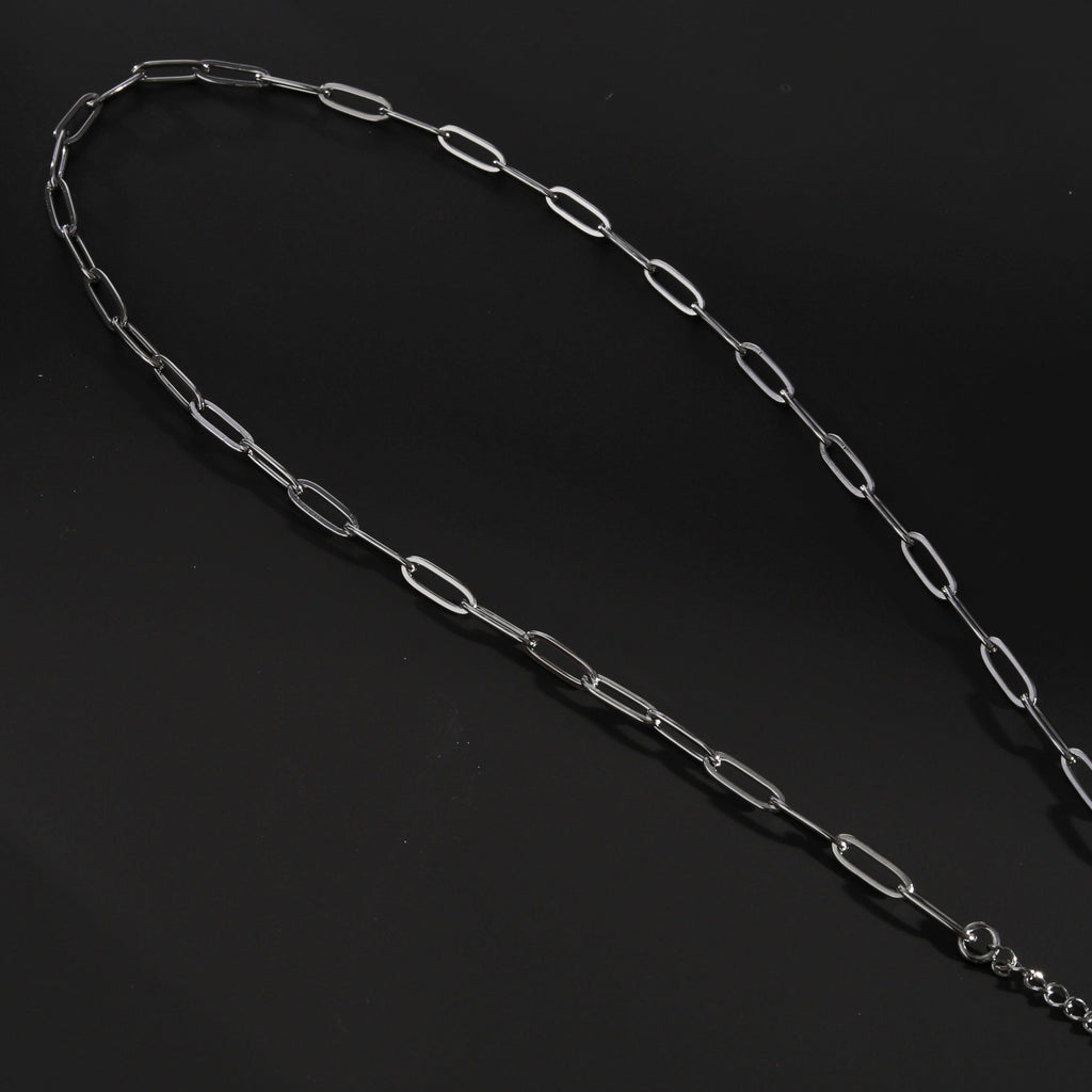 PALERMO : collier argenté à maillons trombone