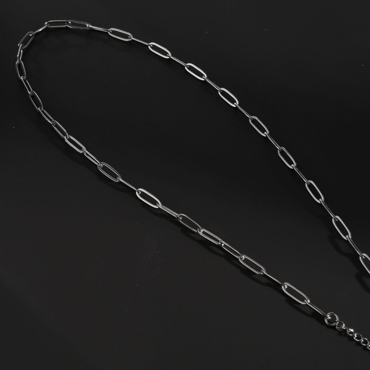 PALERMO : collier argenté à maillons trombone