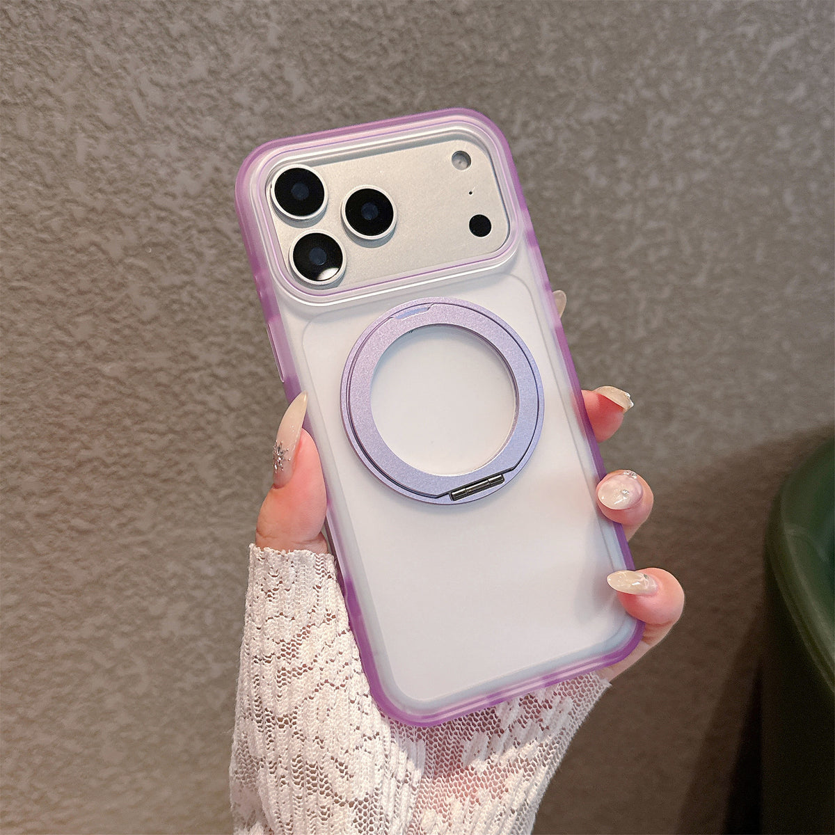 Coque de téléphone aimantée sablée pour iPhone