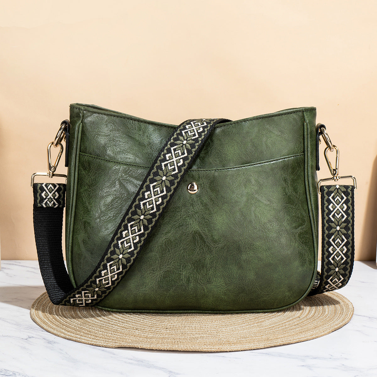 Sac bandoulière simple pour femme, similicuir