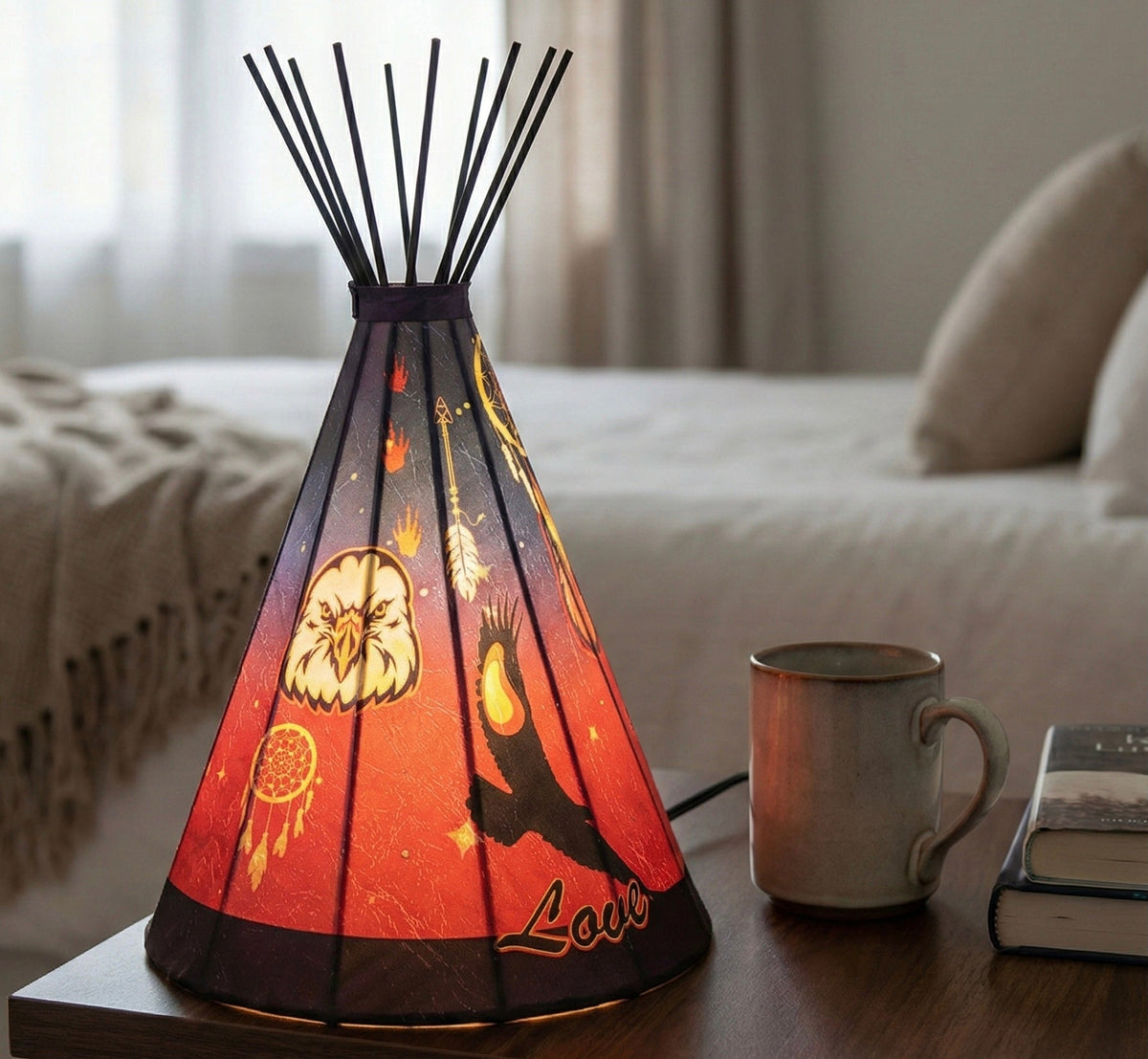 Lampe de table tipi, aigle