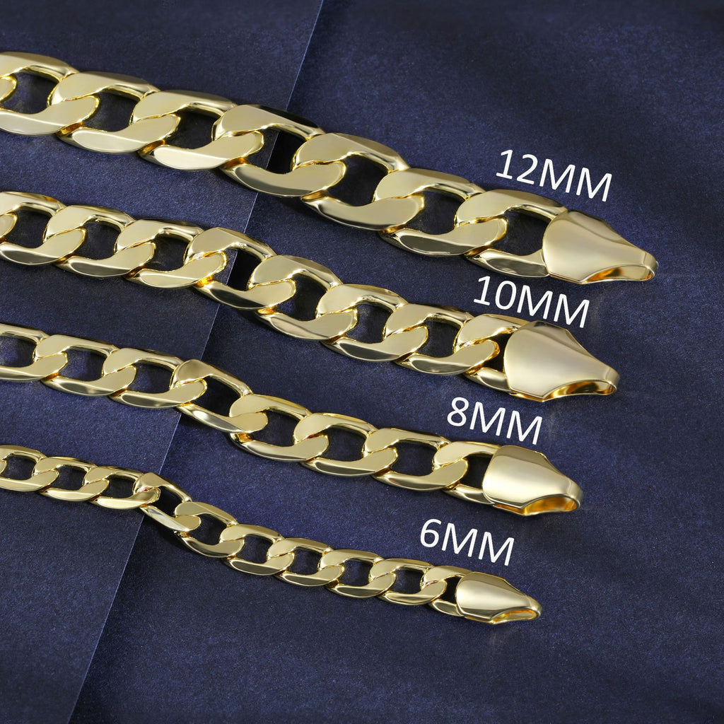 Brass Gold Plated Chain Necklace Men Women Unisex Bold Geometric Jewelry