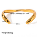 Bracelet ouvert de luxe en acier titane avec perle