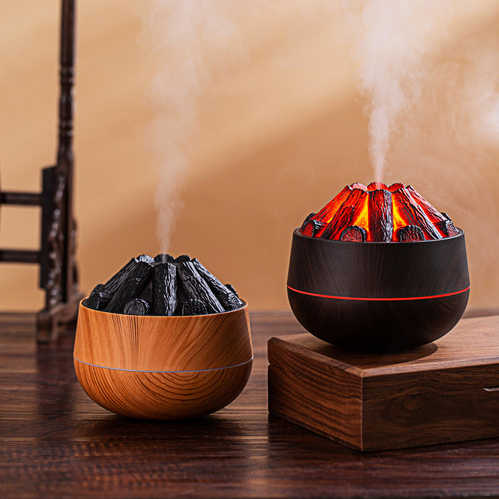 Diffuseur d'arômes USB effet bois avec veilleuse