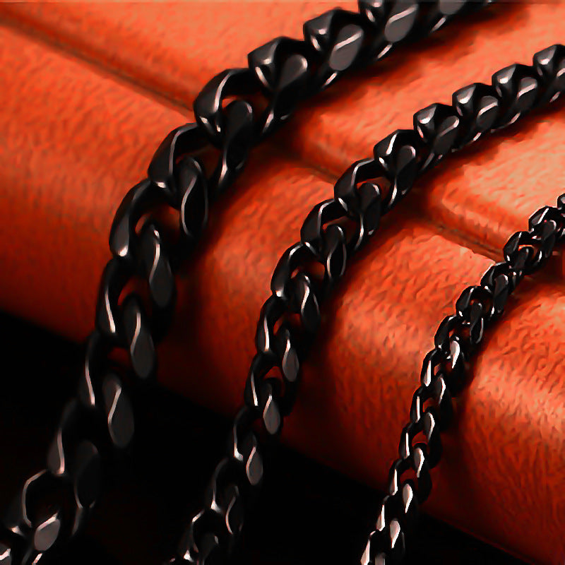 Collier et bracelet à chaîne cubaine en acier inoxydable pour homme