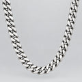 Collier chaîne cubaine pour homme en acier inoxydable gunmetal, style robuste