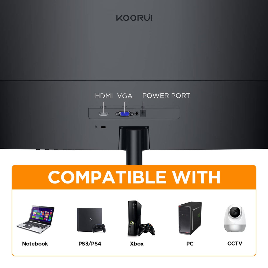 Moniteur courbe KOORUI 24 po FHD 1500R