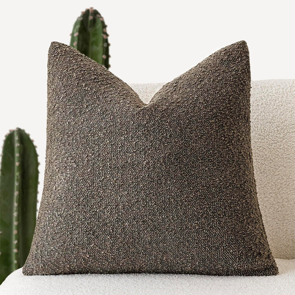 Housse de coussin en bouclette texturée