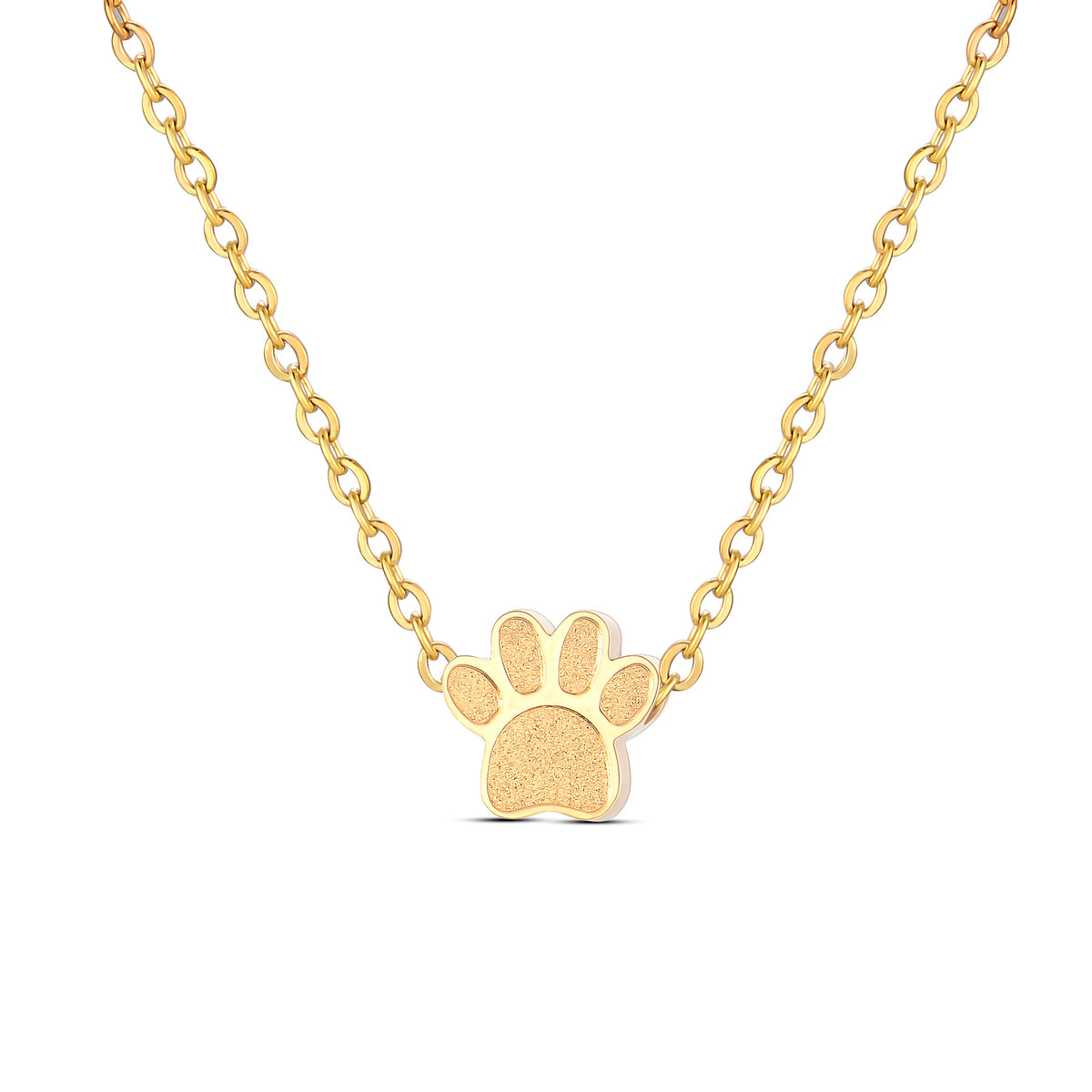 Collier pendentif parfum patte d'animal en acier inoxydable