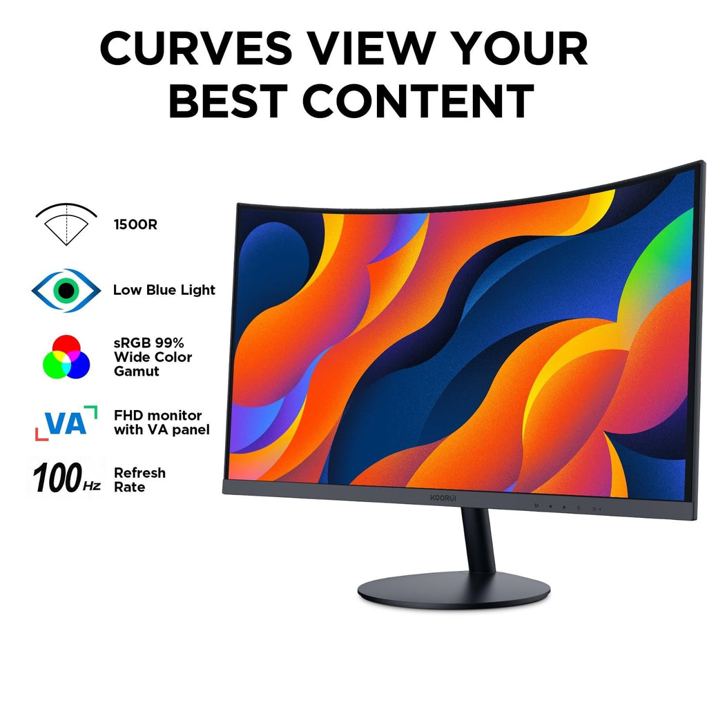 Moniteur courbe KOORUI 24 po FHD 1500R