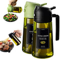Bouteille d'huile d'olive 2 en 1, verseur et vaporisateur, 470 ml