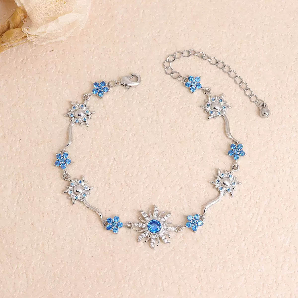 Bracelet tournesol en zircon pour femme