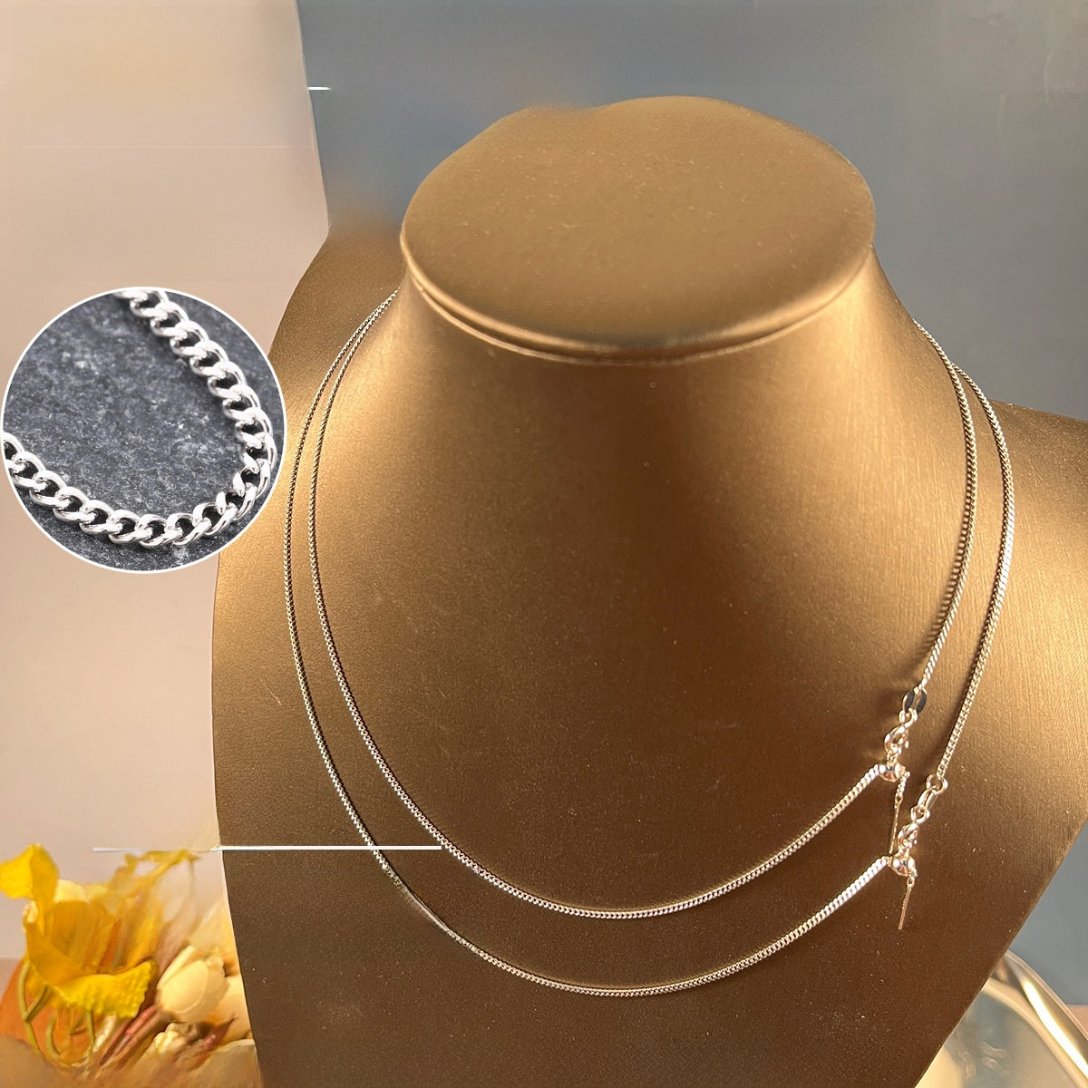 Collier chaîne à épingle pour femme