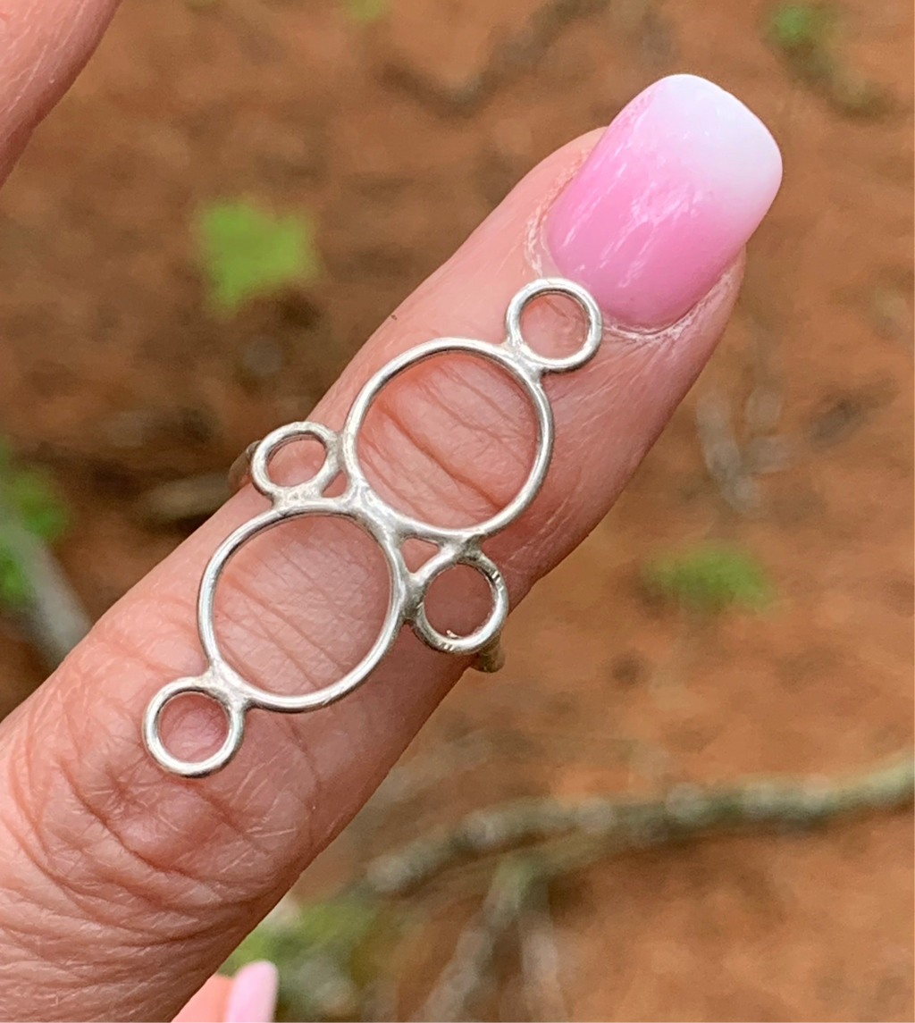 Bague Circa à cercles ouverts, argent sterling ou or 18 carats
