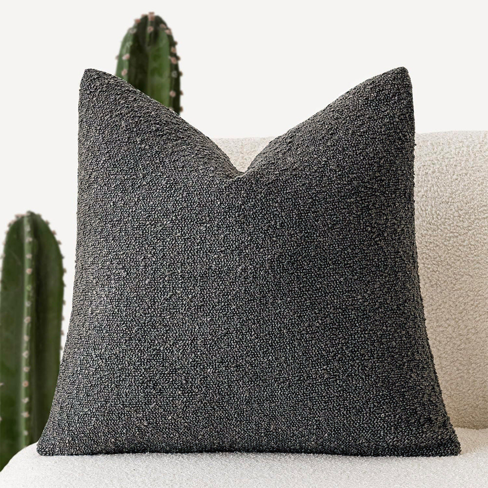 Housse de coussin en bouclette texturée