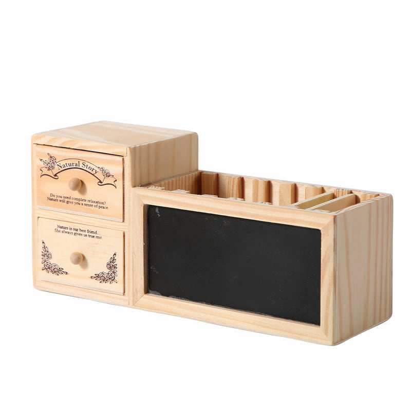 Organisateur de bureau en bois avec tiroirs