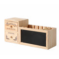 Organisateur de bureau en bois avec tiroirs